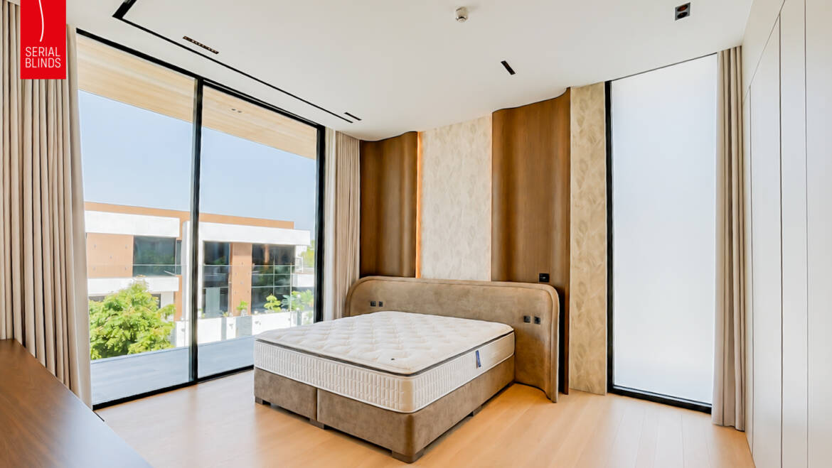 Pearl Jumeirah Signature Villa: 11-Metre Luxury Curtains & Smart Motorised Window Treatments